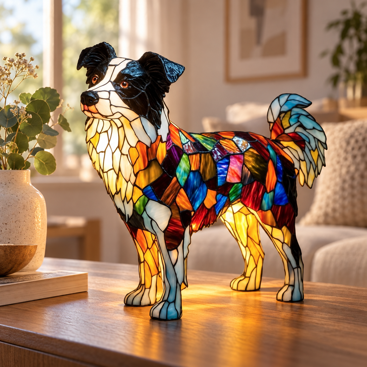 Lámpara de vidrio Mosaik — Perro pastor