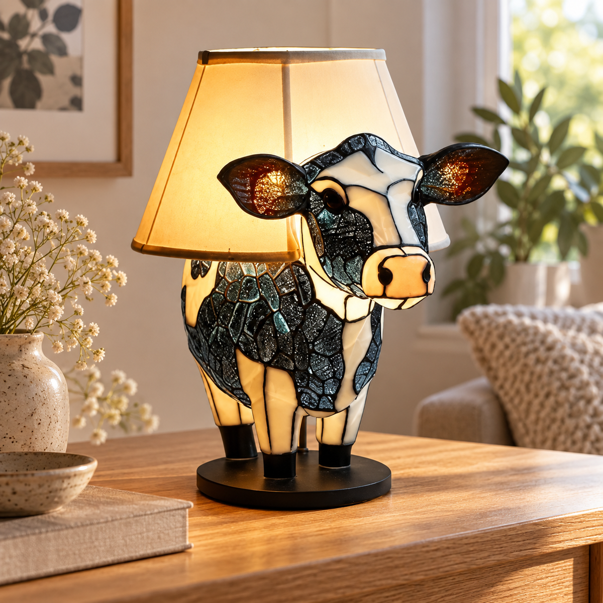 Lámpara de vidrio Mosaik — Vaca