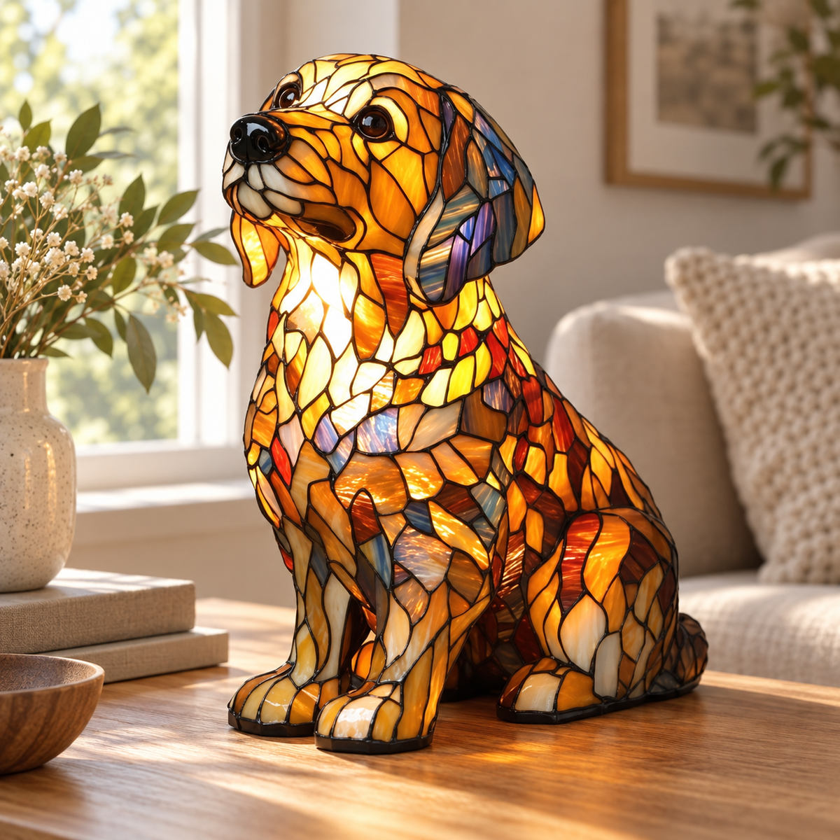 Lámpara de vidrio Mosaik — Golden Retriever
