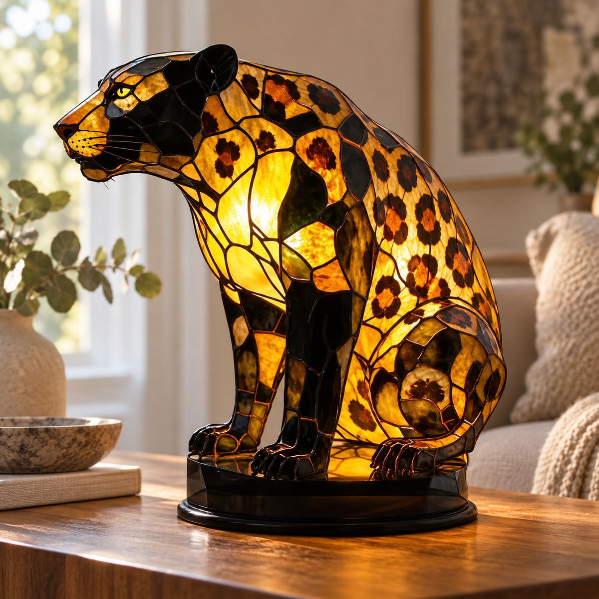 Lámpara de vidrio Mosaik — Leopardo