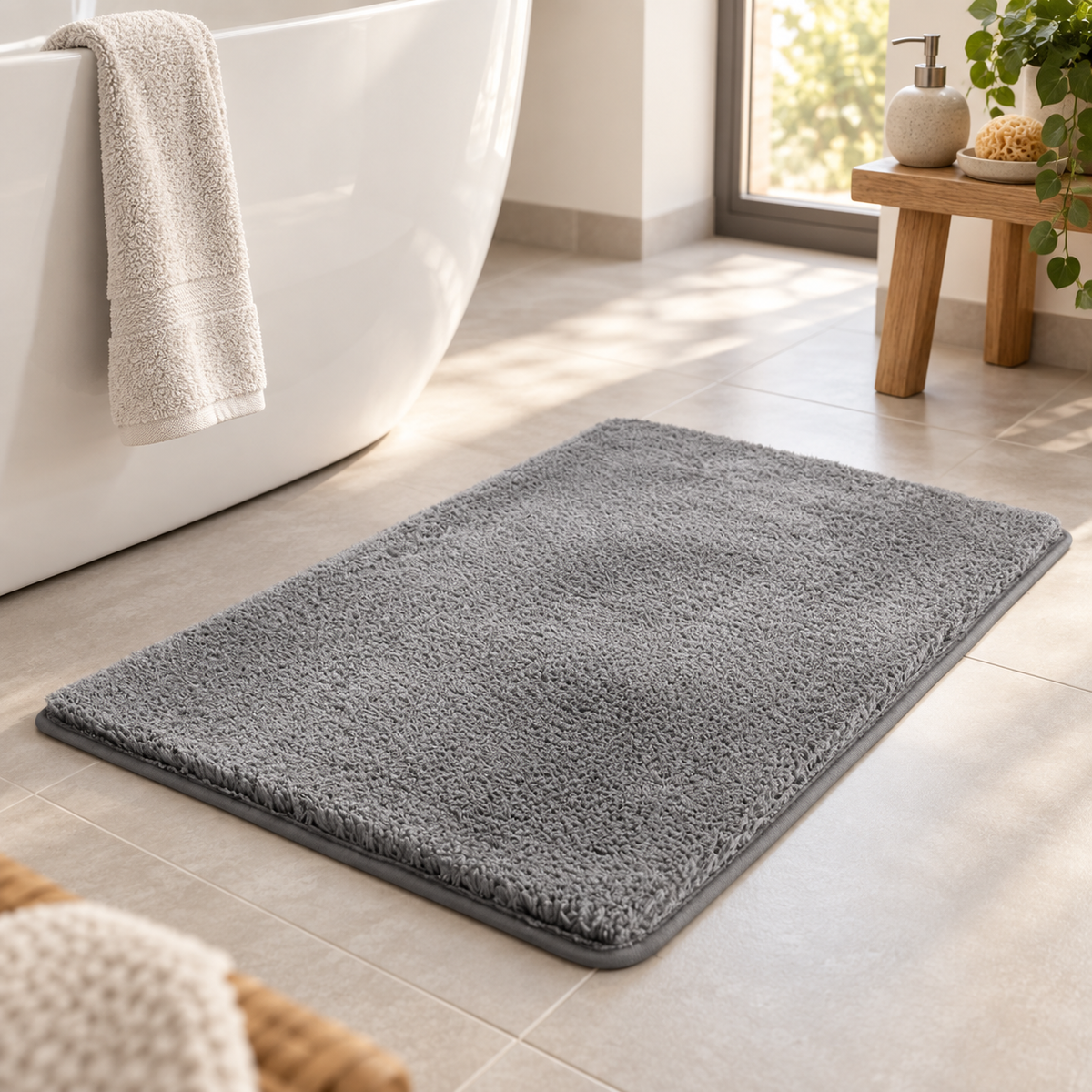 Alfombra de baño CloudStep — Gris