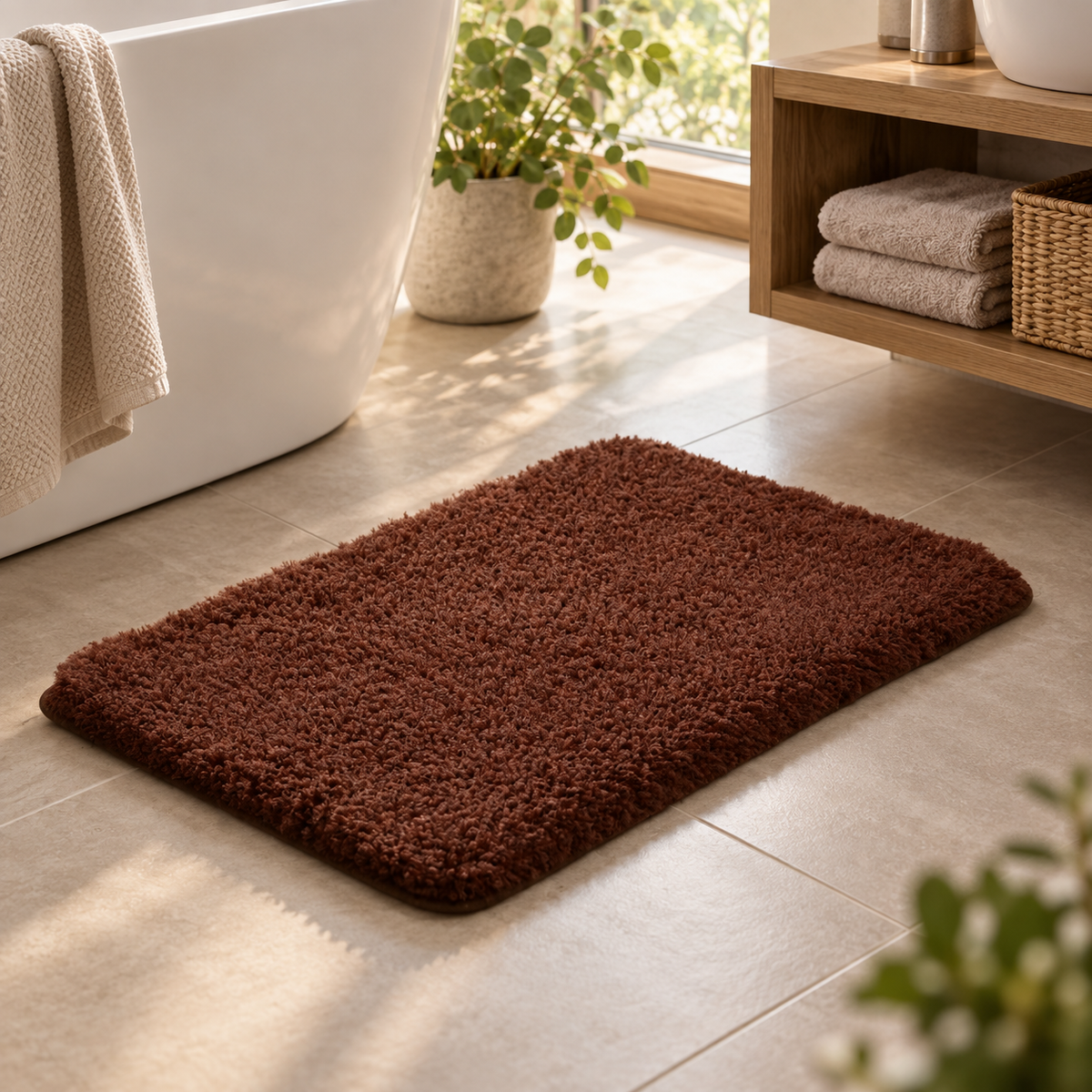 Alfombra de baño CloudStep — Café