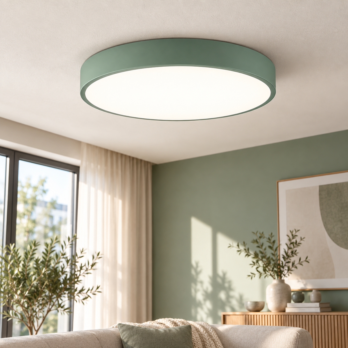 Plafón LED Solara — Verde