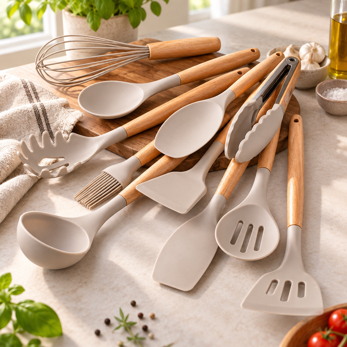 Set de 12 utensilios Silvena — Caqui