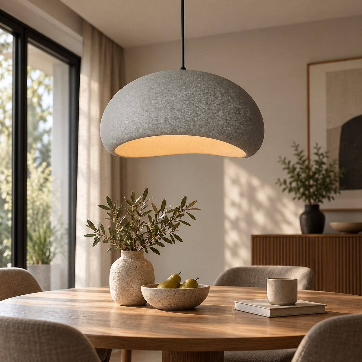 Lámpara colgante Pebble — Gris / B