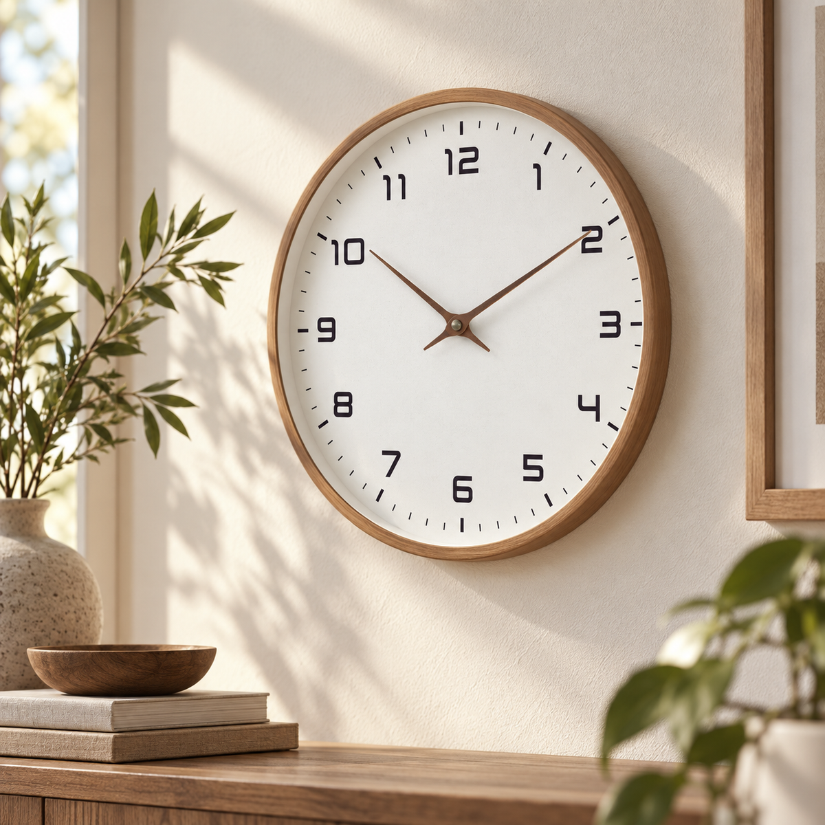 Reloj de pared Liva — Marrón