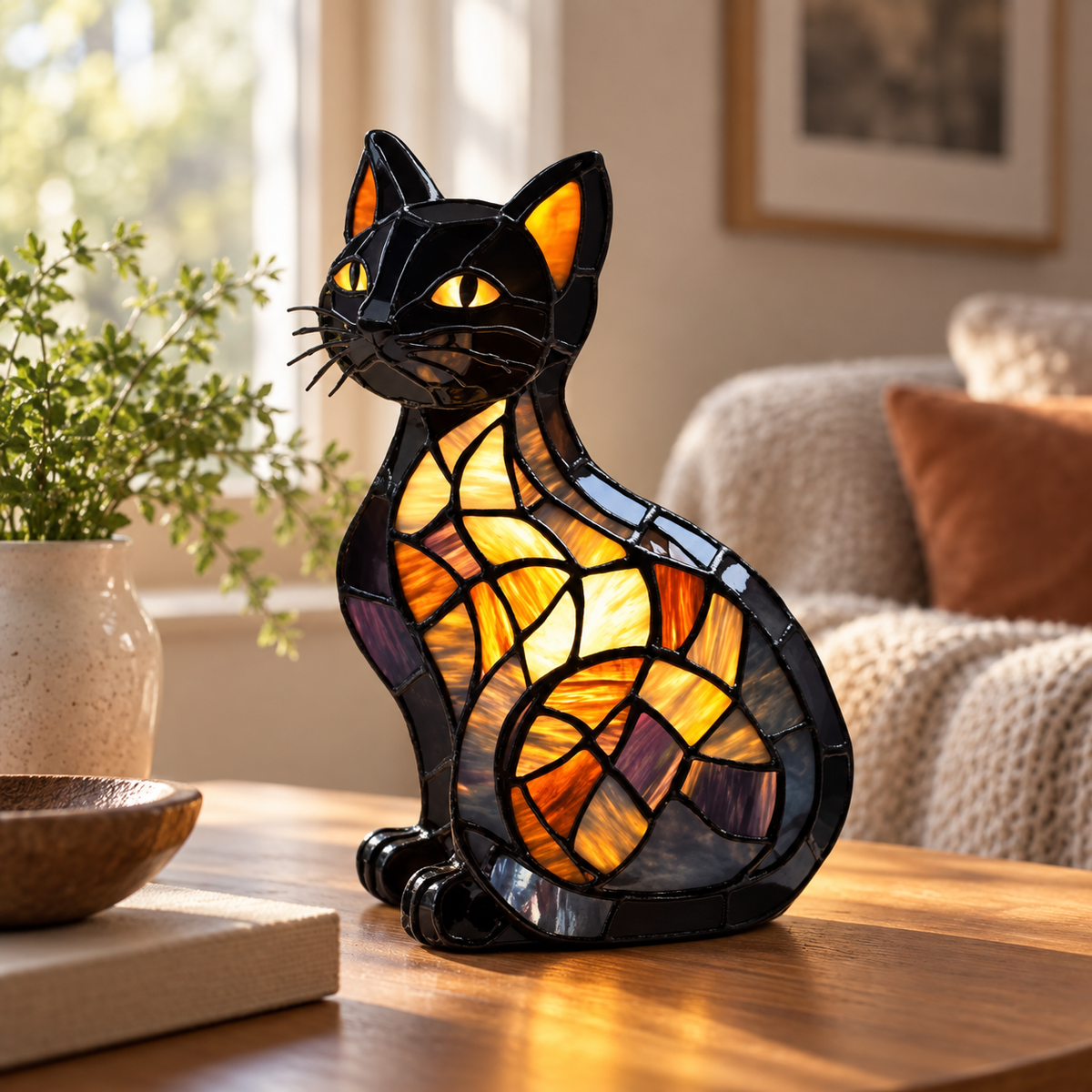 Lámpara de vidrio Mosaik — Gato B