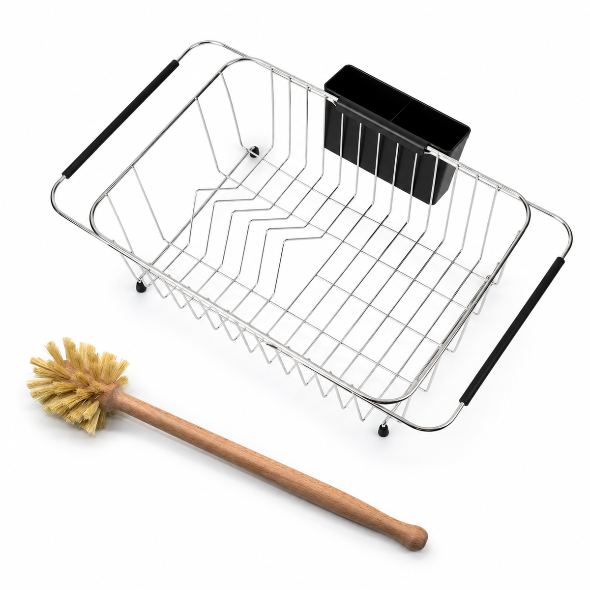 Escurridor extensible + cepillo para botellas de regalo — P2