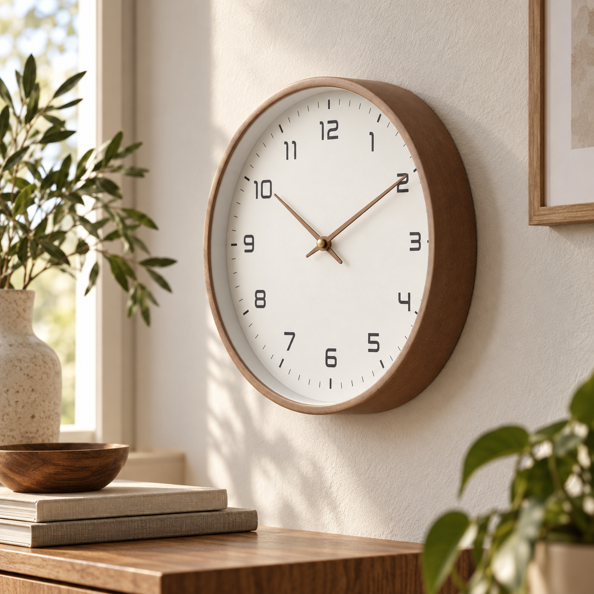 Reloj de pared Oskar — Marrón / 30x30cm