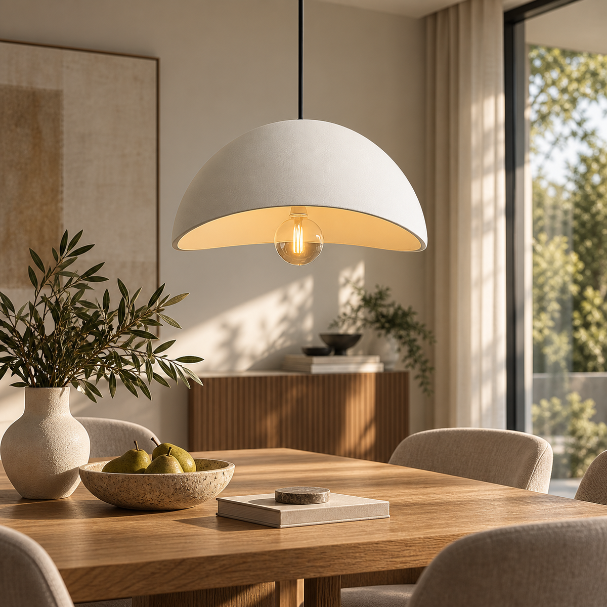 Lámpara colgante Pebble — Blanco / A