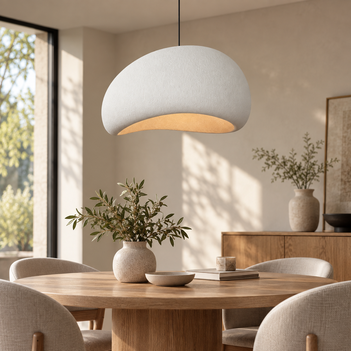 Lámpara colgante Pebble — Blanco / B