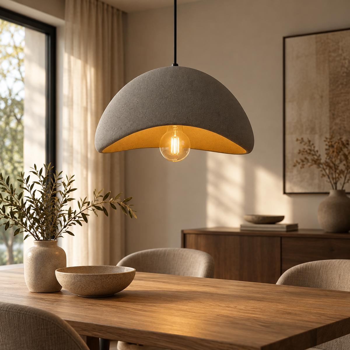 Lámpara colgante Pebble — Gris / A